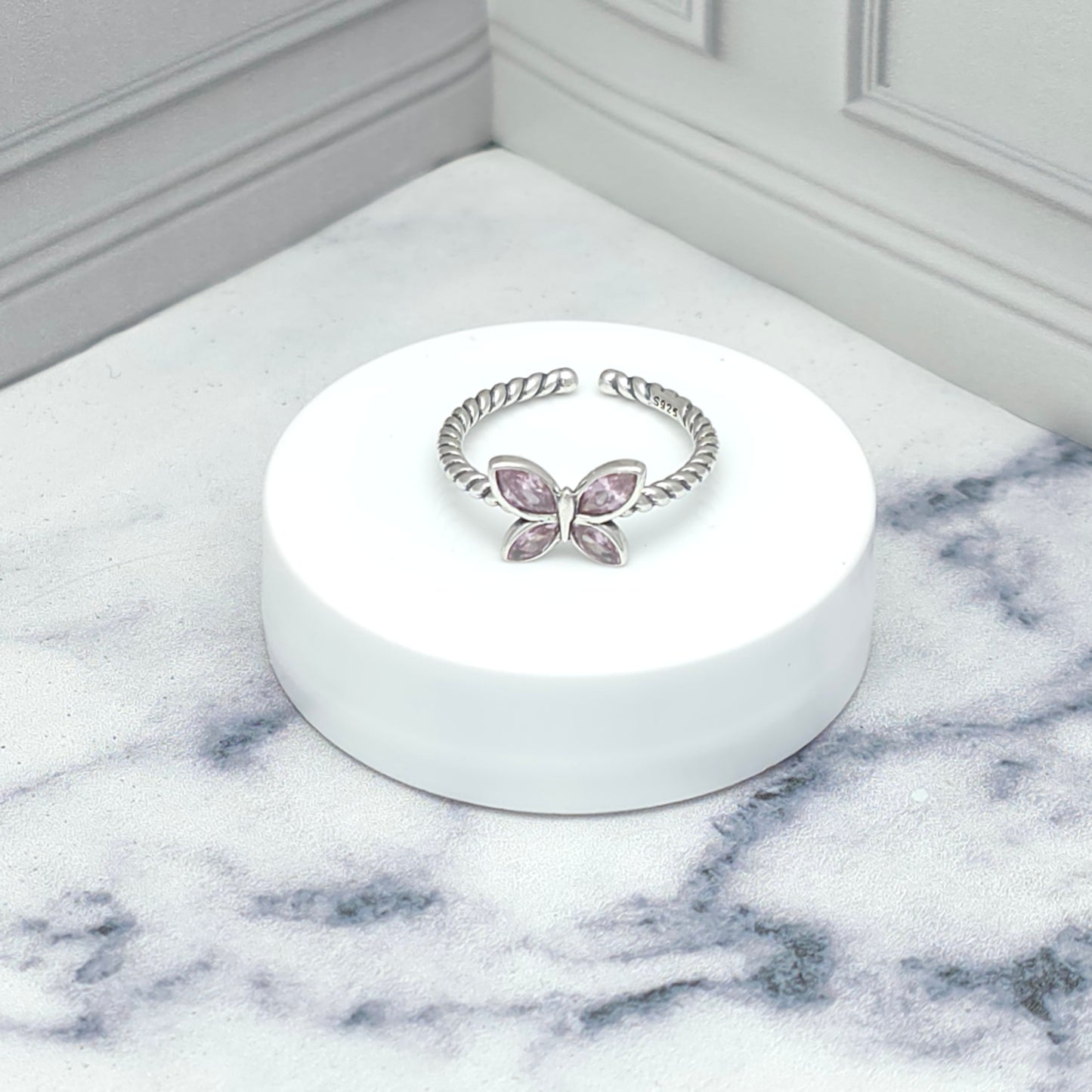 Anillo Mariposa Rosa