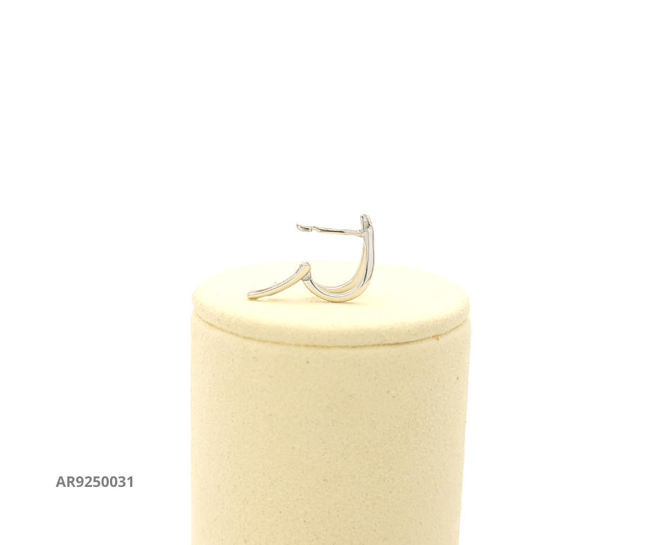 Aretes dobles de plata