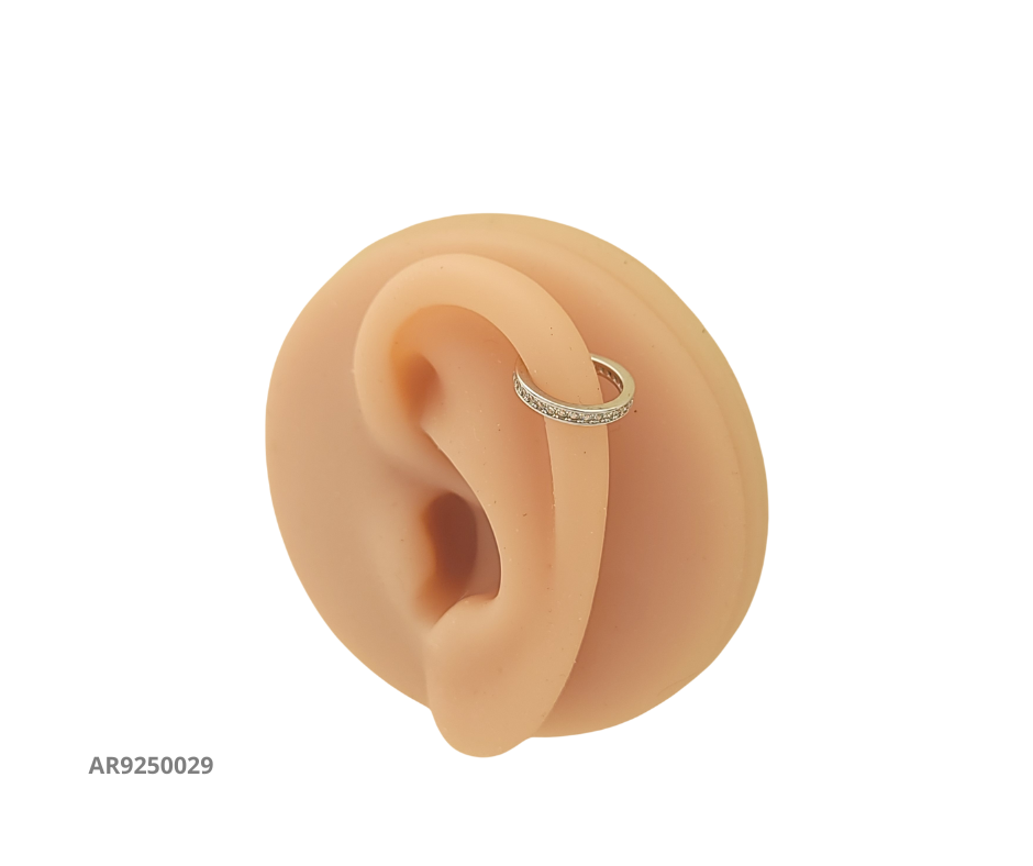 Arete aro delgado con circonias