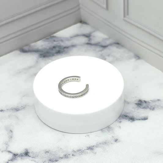 Arete aro delgado con circonias