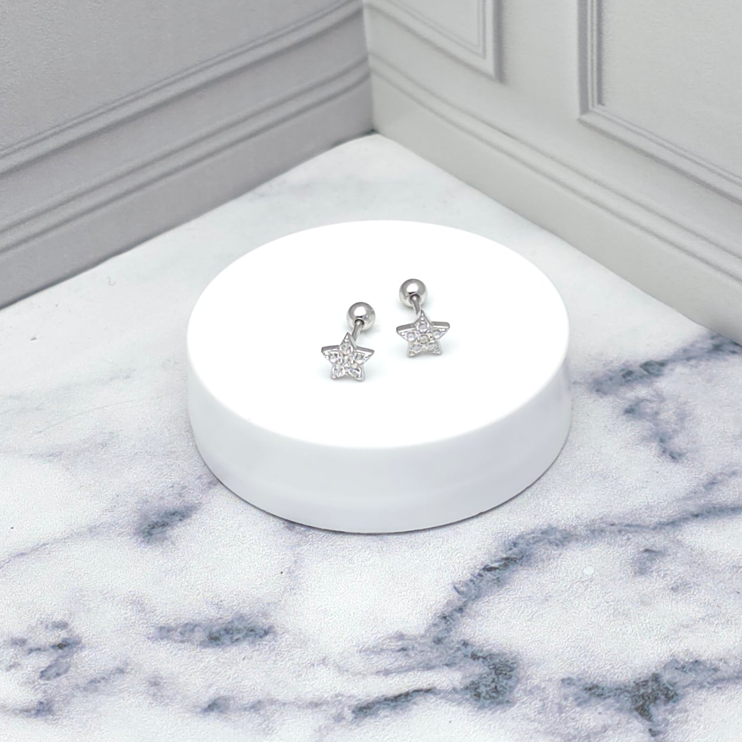 Aretes estrella con circonias
