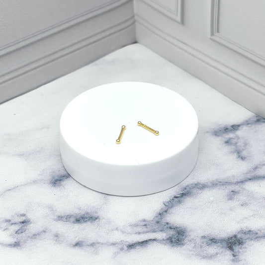 Arites de pelotita lisa en baño de oro