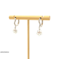 Aretes flor cristal colgante
