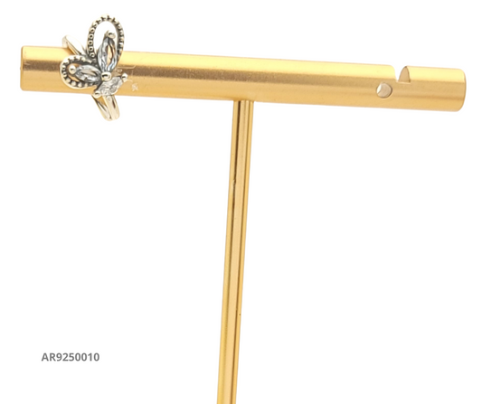 Arete con diseño de mariposa y circonias