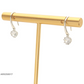 Aretes colgantes con gancho y circonia