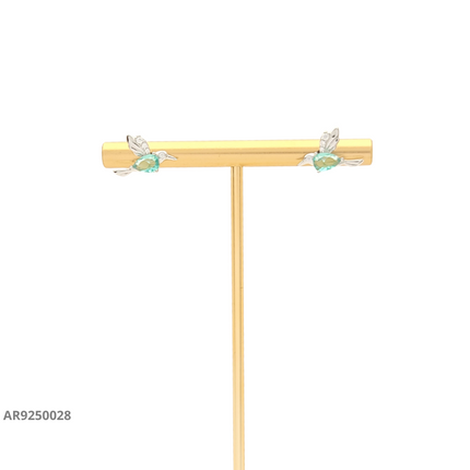 Aretes con diseño de colibrí