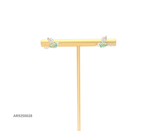 Aretes con diseño de colibrí