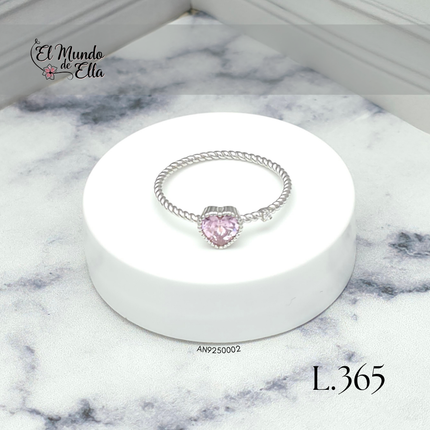 Anillo de plata 925 corazon