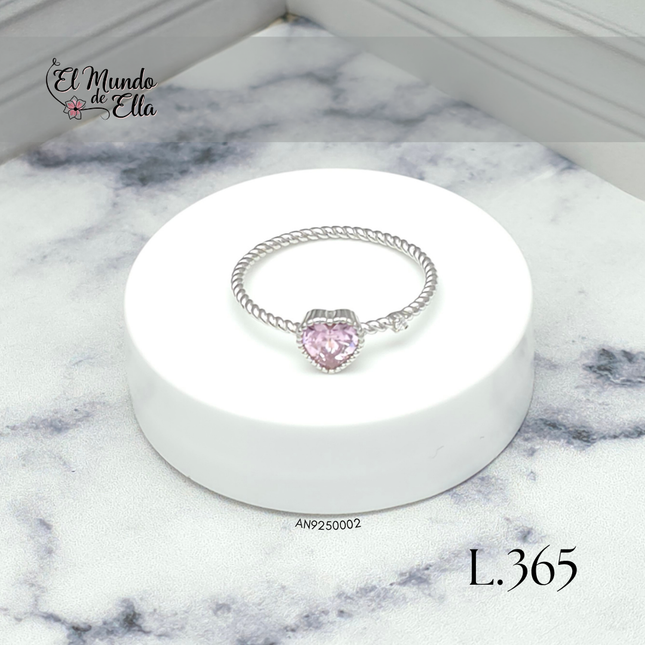 Anillo de plata 925 corazon