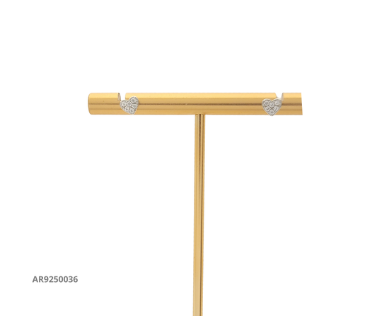 Aretes corazón con circonias