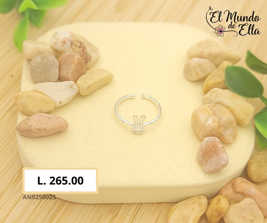 Anillo conejo en zirconia