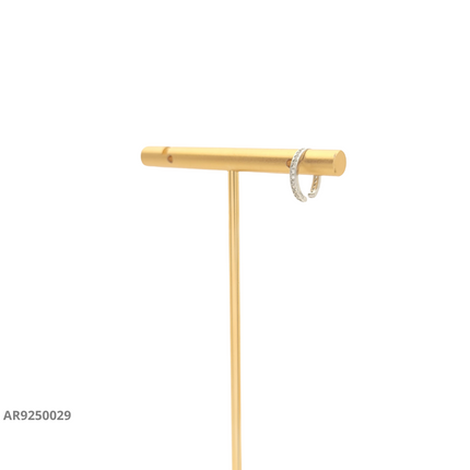 Arete aro delgado con circonias