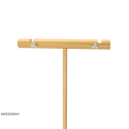 Aretes trébol de tres circonias