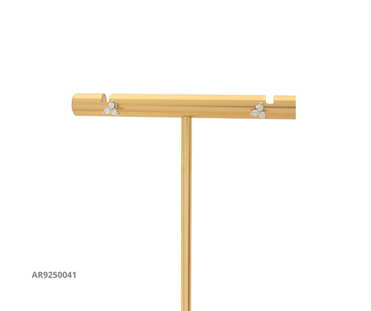 Aretes trébol de tres circonias