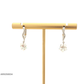 Aretes flor cristal colgante