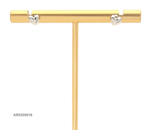 Aretes con diseño de corazón pequeño