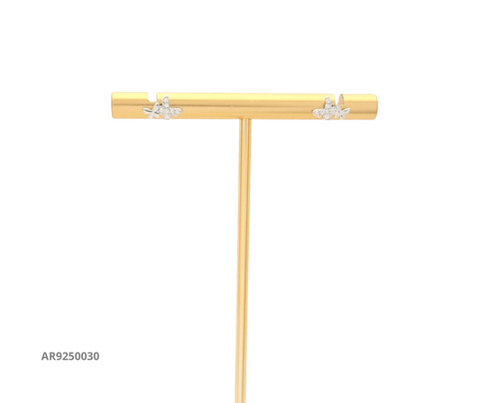 Aretes mariposa con circonias