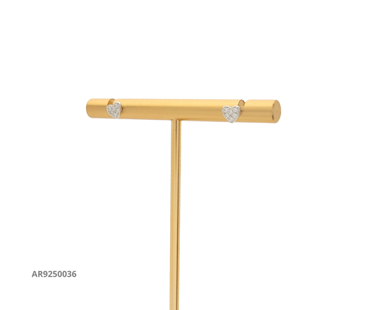 Aretes corazón con circonias