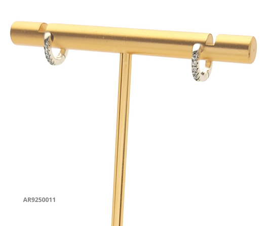 Aretes tipo argolla con circonias