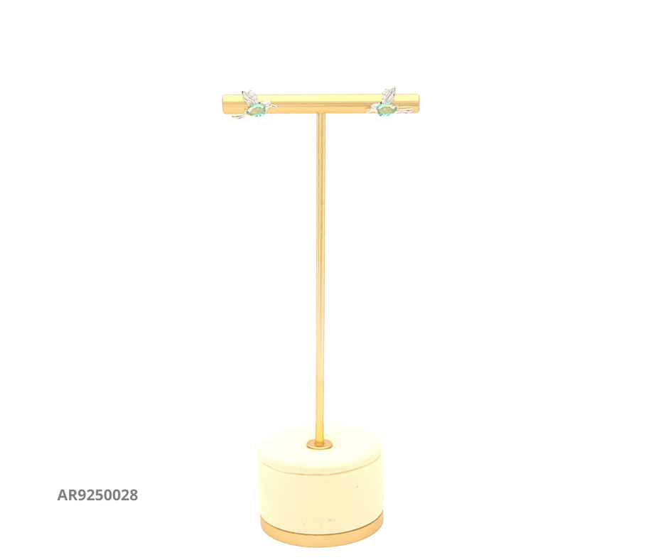 Aretes con diseño de colibrí