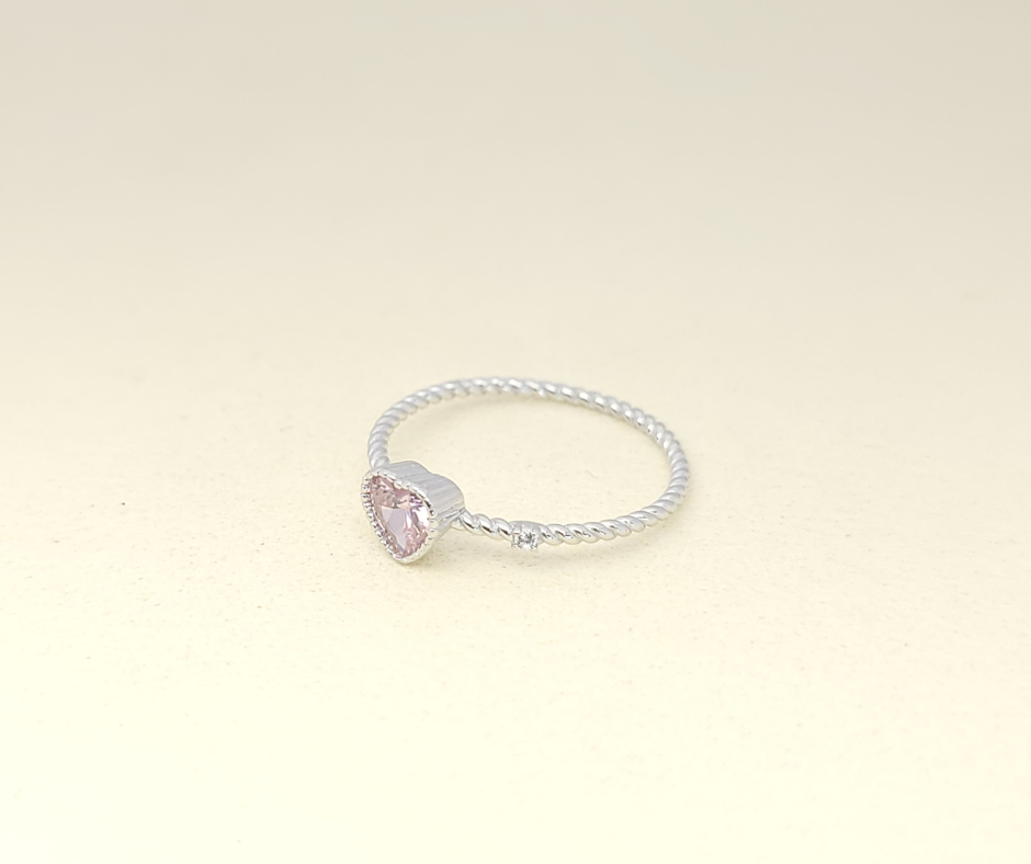 Anillo de plata 925 corazon
