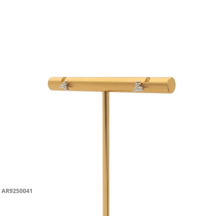 Aretes trébol de tres circonias