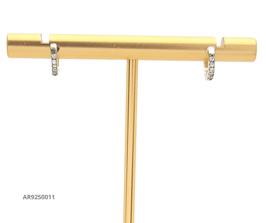 Aretes tipo argolla con circonias