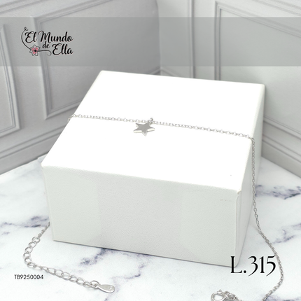 Tobillera de Plata con dije de estrella