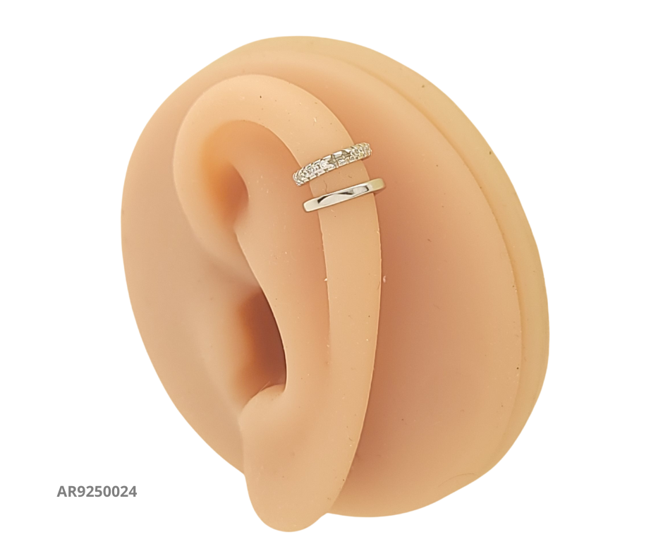 Ear cuff de plata 925 con circonias