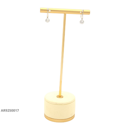 Aretes colgantes con gancho y circonia