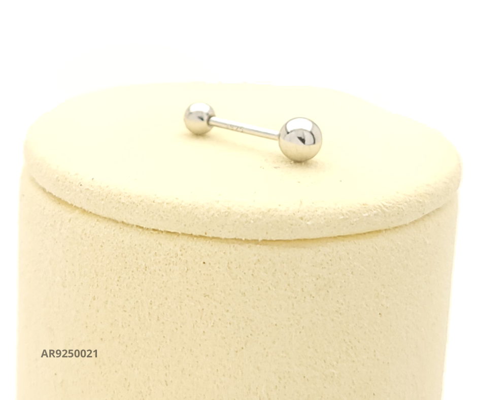 Aretes tipo botón liso