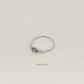 Anillo de plata 925 circonia ovalada rosa