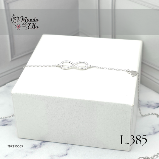 Tobillera de Plata con símbolo de infinito
