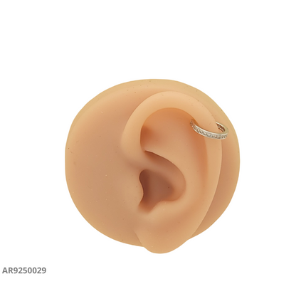 Arete aro delgado con circonias