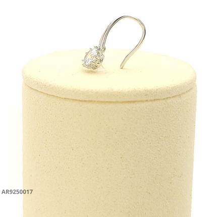 Aretes colgantes con gancho y circonia