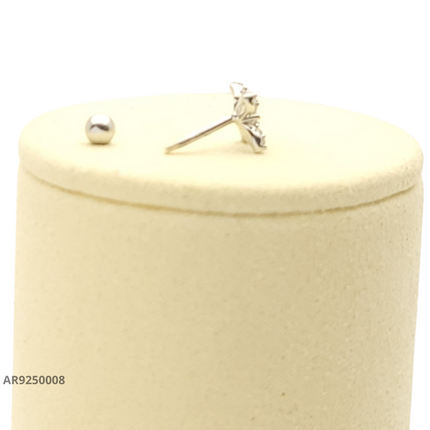 Aretes de plata flor con circonias