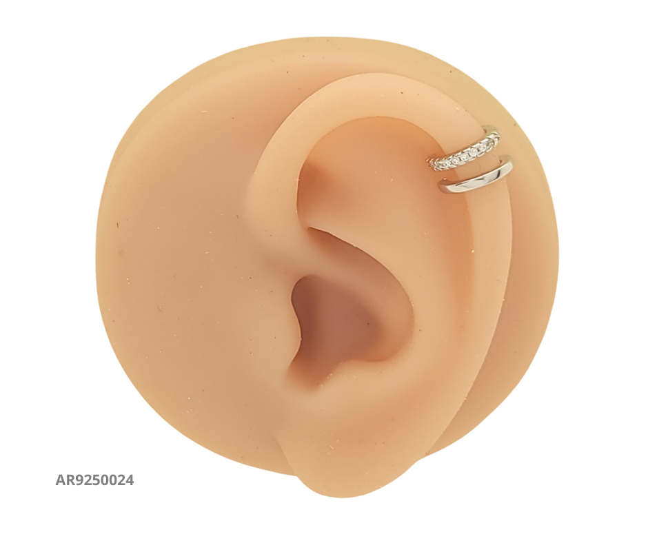 Ear cuff de plata 925 con circonias