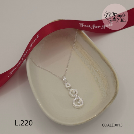 Collar con Dijes de Círculos Brillantes